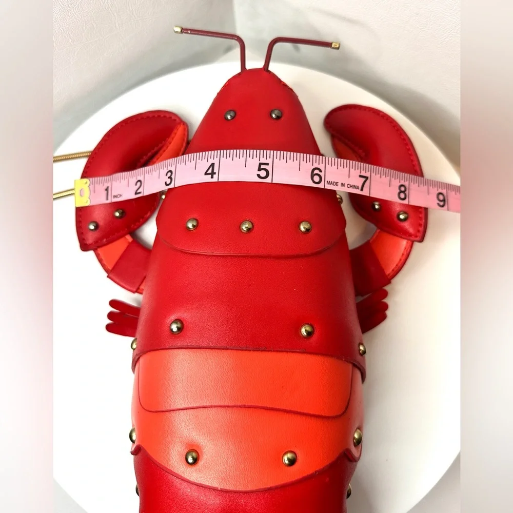 ***Unique 3D Lobster Animal Purse Novelty Zipper Crossbody Shoulder Bag - Picture 9 of 9